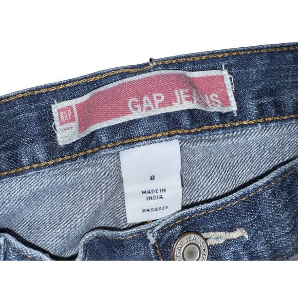 Y2K GAP Jeans Capri Cropped Denim Pants Women’s Size 8 Mid Ris - Picture 3 of 7